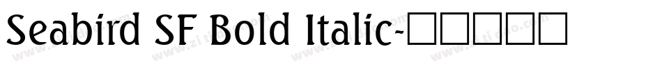 Seabird SF Bold Italic字体转换